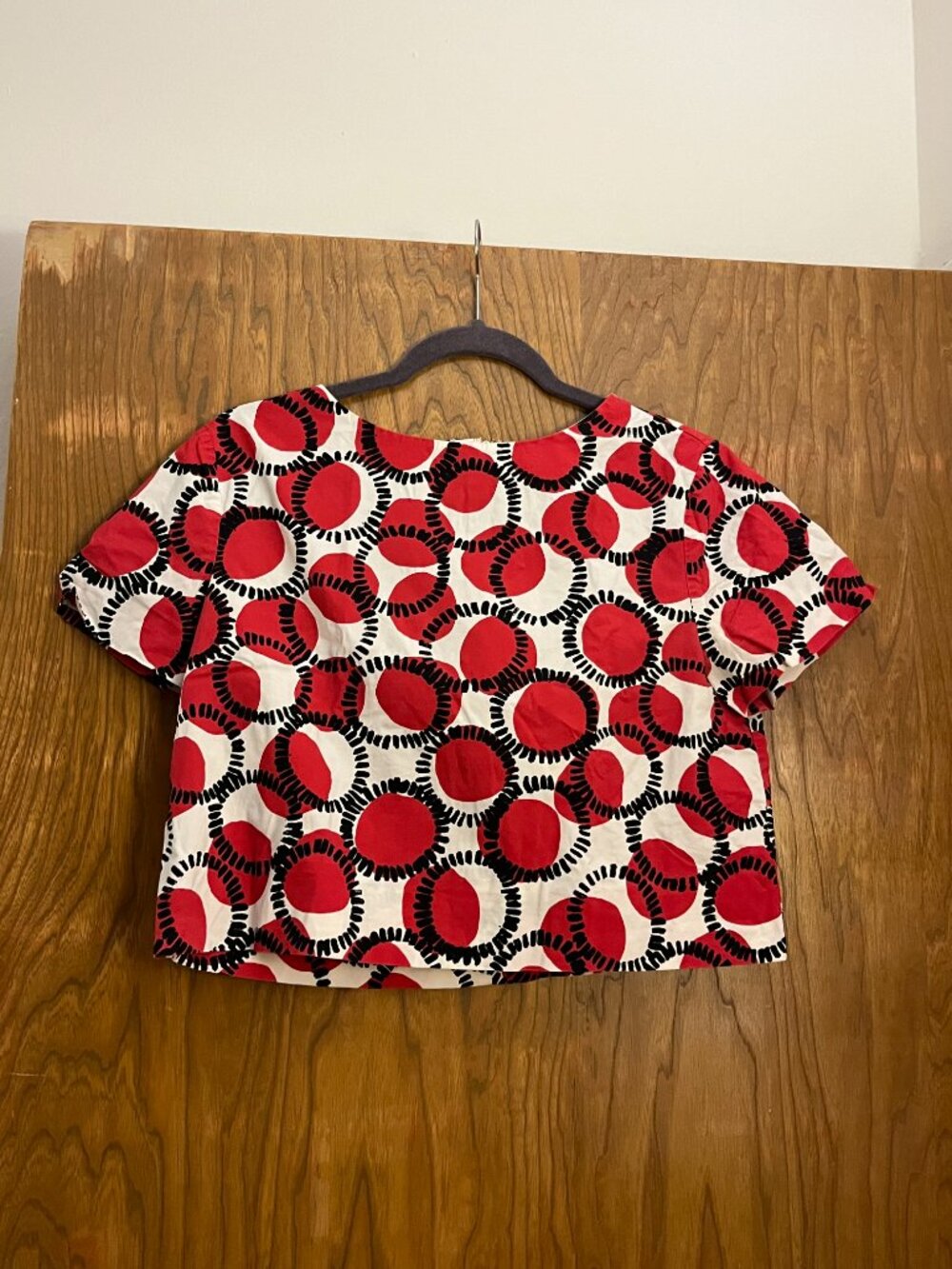 Kate Spade Red Circle Print Top